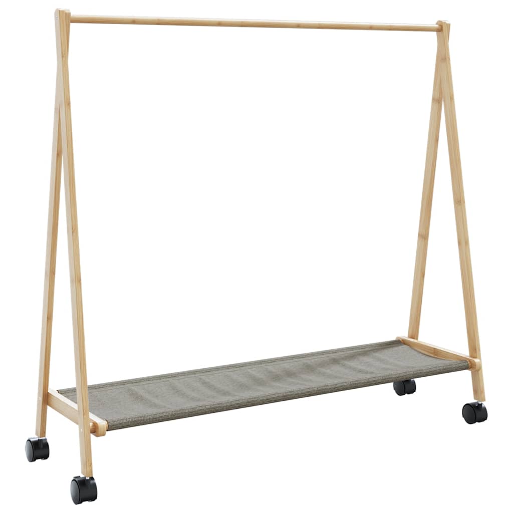 vidaXL Clothes Rack | Bamboo | Varnished Finish | 106 x 34 x 106.5 cm | Foldable