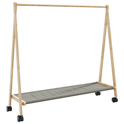vidaXL Clothes Rack | Bamboo | Varnished Finish | 106 x 34 x 106.5 cm | Foldable