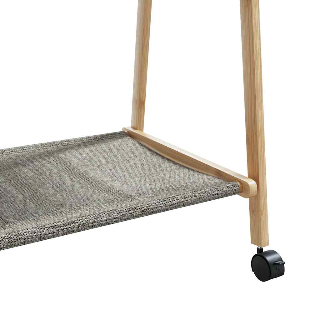 vidaXL Clothes Rack | Bamboo | Varnished Finish | 106 x 34 x 106.5 cm | Foldable