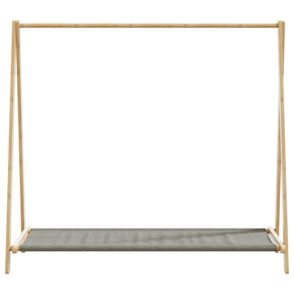 vidaXL Clothes Rack | Natural Bamboo | Varnished Bamboo, Fabric | Medium