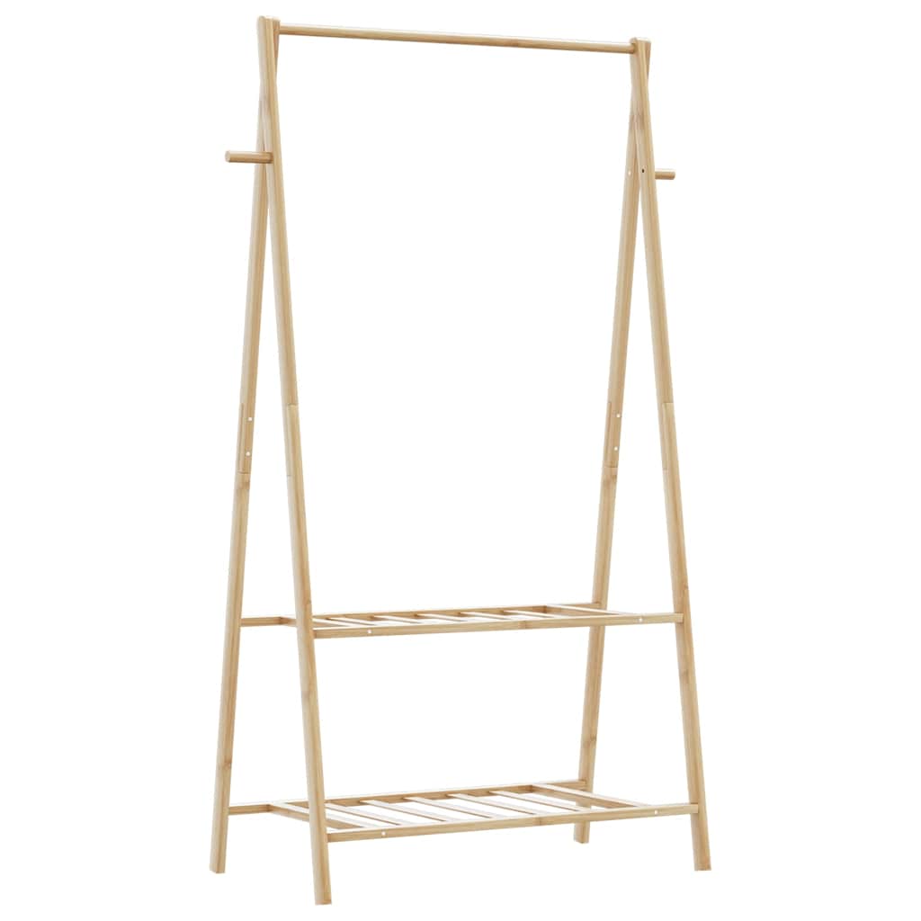 vidaXL Clothes Rack with Shelves 96x45.5x150.5 cm Bamboo