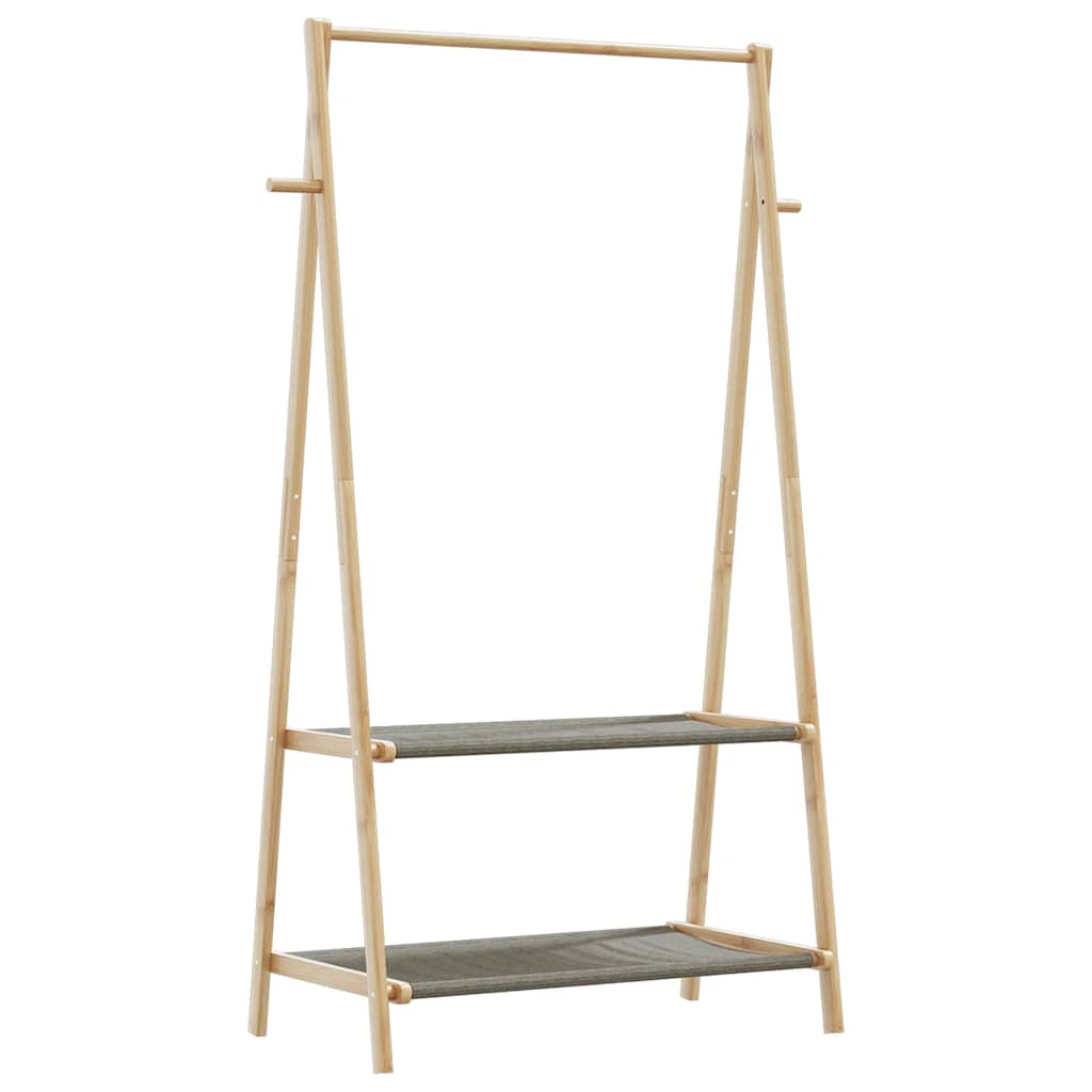vidaXL Clothes Rack with Shelves 96x45.5x150.5 cm Bamboo