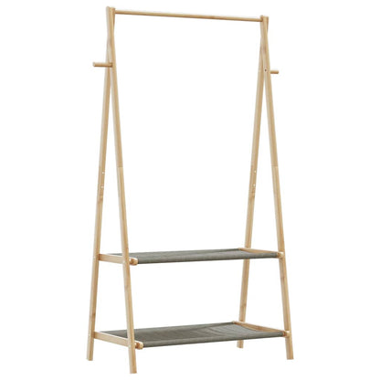 vidaXL Clothes Rack with Shelves 96x45.5x150.5 cm Bamboo