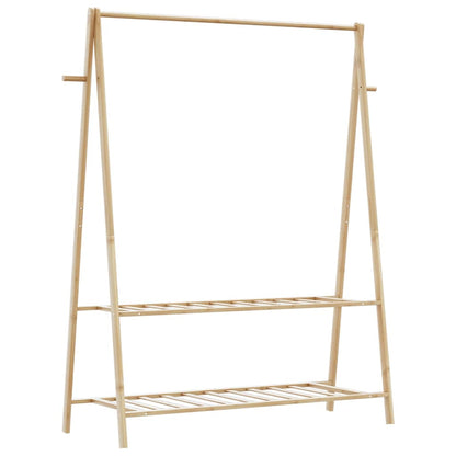 vidaXL Clothes Rack with Shelves 132x45.5x150.5 cm Bamboo