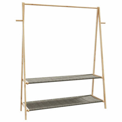 vidaXL Clothes Rack with Shelves 132x45.5x150.5 cm Bamboo