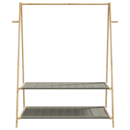 vidaXL Clothes Rack with Shelves 132x45.5x150.5 cm Bamboo