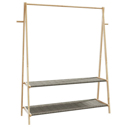 vidaXL Clothes Rack with Shelves 132x45.5x150.5 cm Bamboo