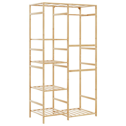 vidaXL Clothes Rack with Shelves 100x50x184.5 cm Bamboo