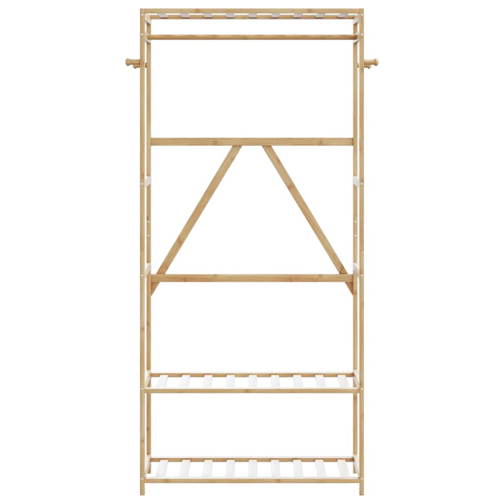 vidaXL Clothes Rack with Shelves 80x40x175 cm Bamboo