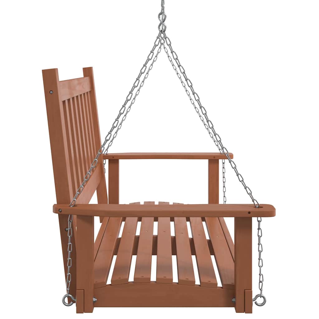 vidaXL Garden Swing Bench with Metal Chains Brown Solid Wood Fir