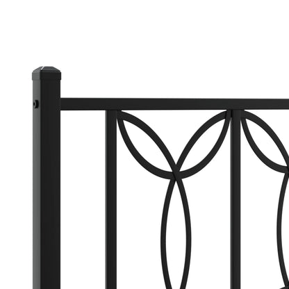 vidaXL Bed Frame | Black | Steel | Double | Bed Frame | Rectangular | Modern