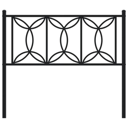 vidaXL Metal Replace Headboard Black 107 cm