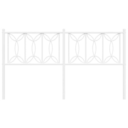 vidaXL Metal Replace Headboard White 150 cm