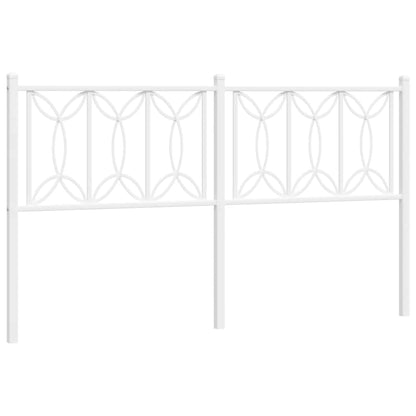 vidaXL Metal Replace Headboard White 160 cm