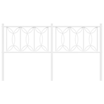 vidaXL Metal Replace Headboard White 160 cm