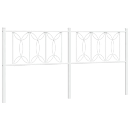 vidaXL Metal Replace Headboard White 180 cm