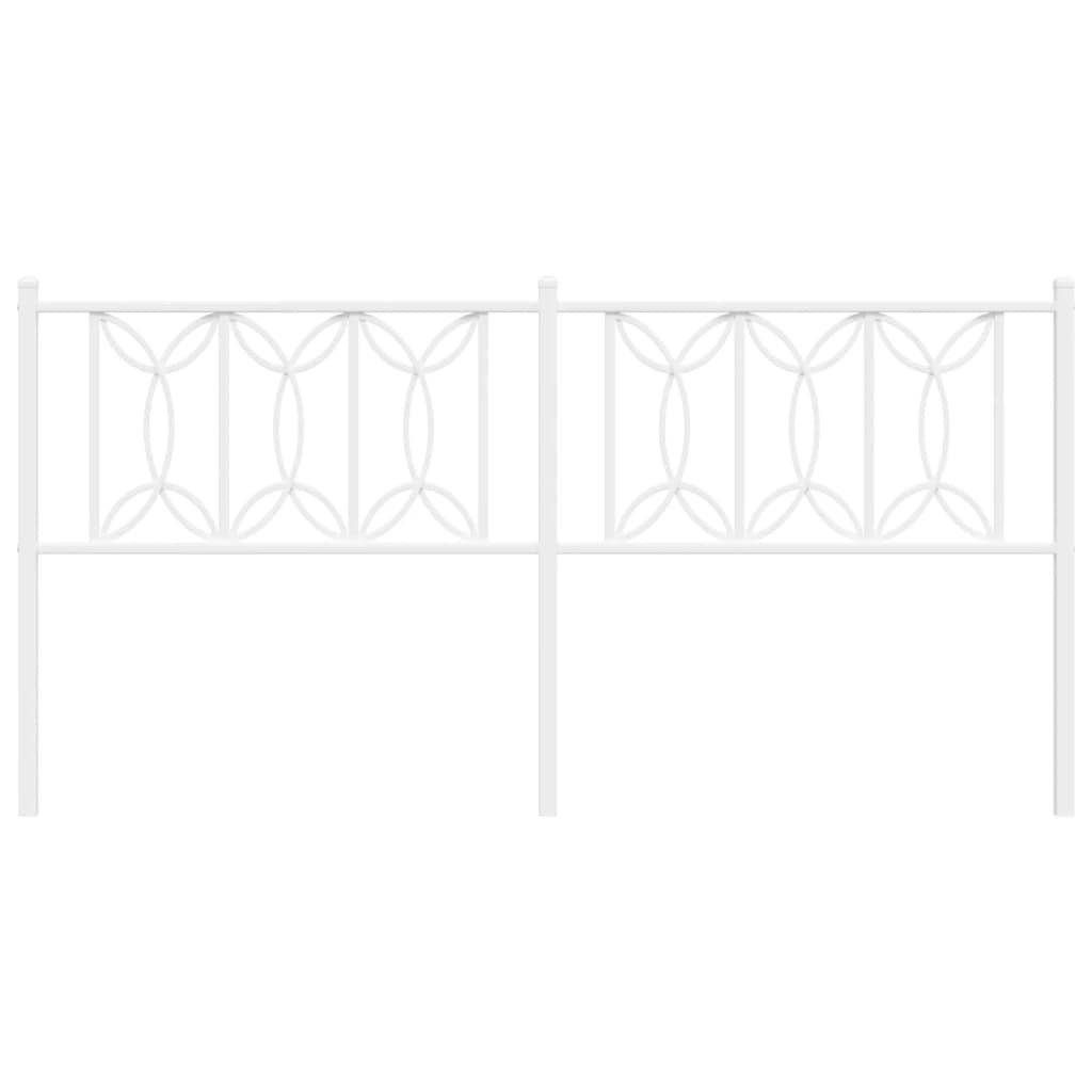 vidaXL Metal Replace Headboard White 180 cm