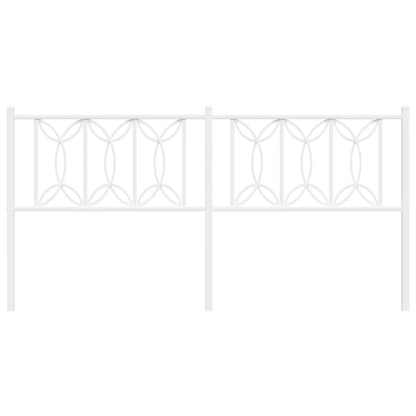 vidaXL Metal Replace Headboard White 180 cm