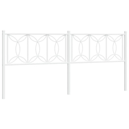 vidaXL Metal Replace Headboard White 193 cm