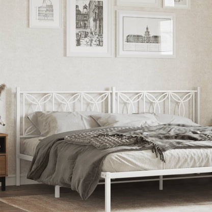 vidaXL Metal Replace Headboard White 193 cm