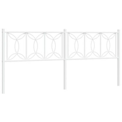 vidaXL Metal Replace Headboard White 200 cm