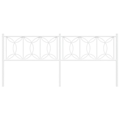 vidaXL Metal Replace Headboard White 200 cm