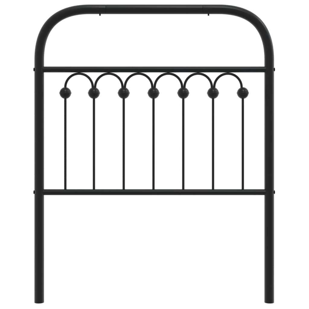 vidaXL Metal Replace Headboard Black 75 cm