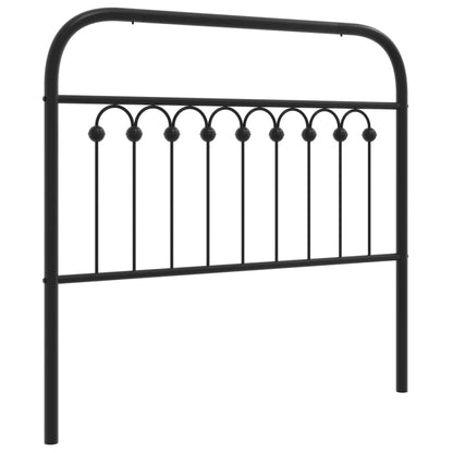 vidaXL Metal Replace Headboard Black 100 cm