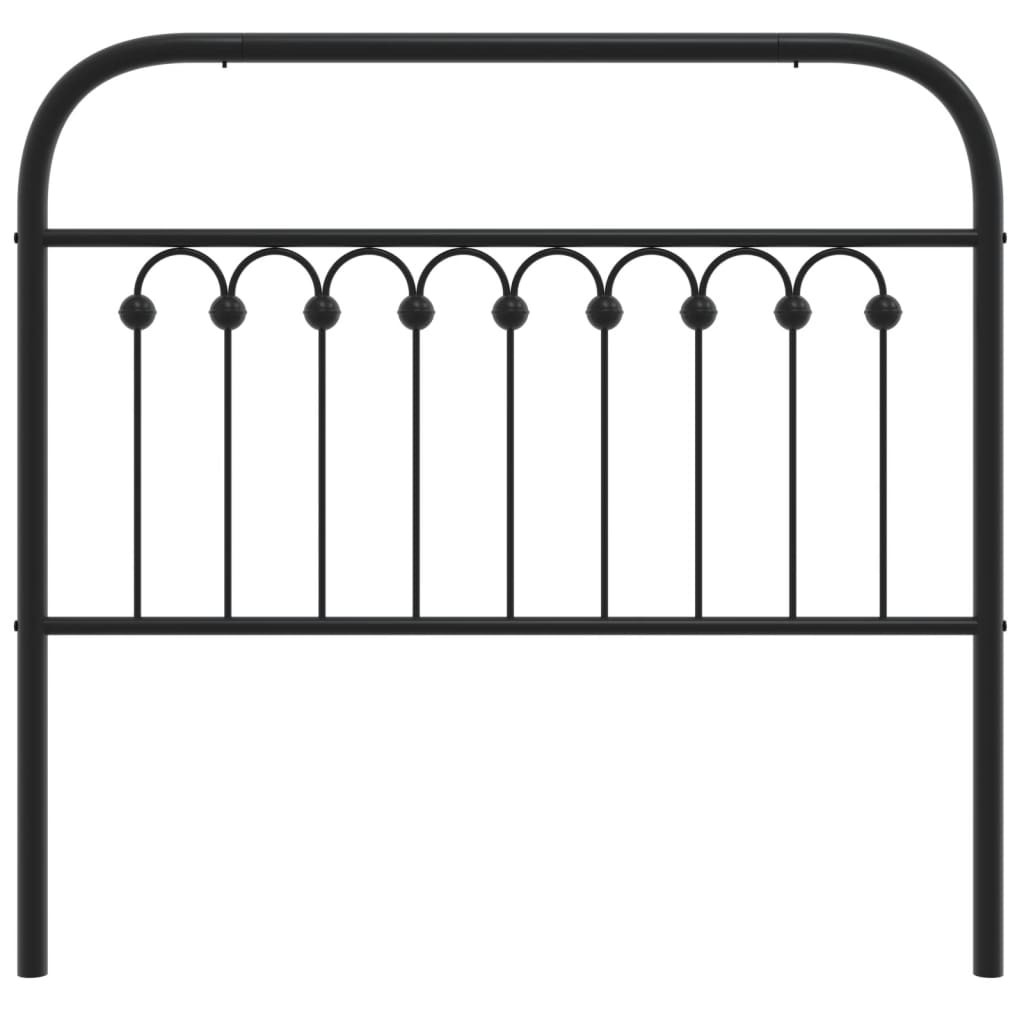 vidaXL Metal Replace Headboard Black 100 cm