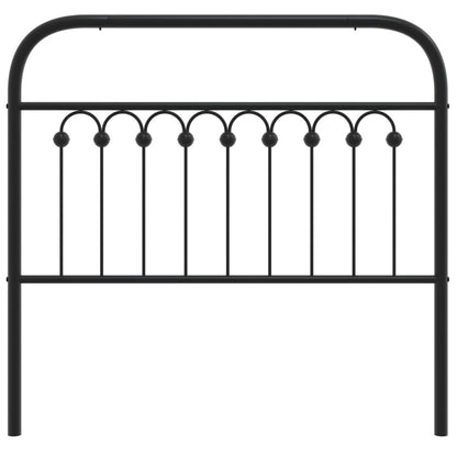 vidaXL Metal Replace Headboard Black 100 cm