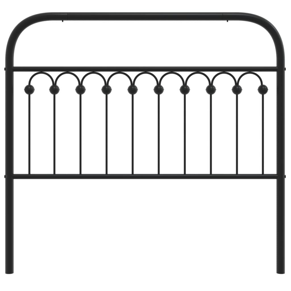 vidaXL Metal Replace Headboard Black 107 cm