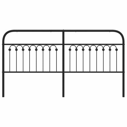 vidaXL Metal Replace Headboard Black 180 cm