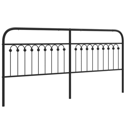 vidaXL Metal Replace Headboard Black 193 cm