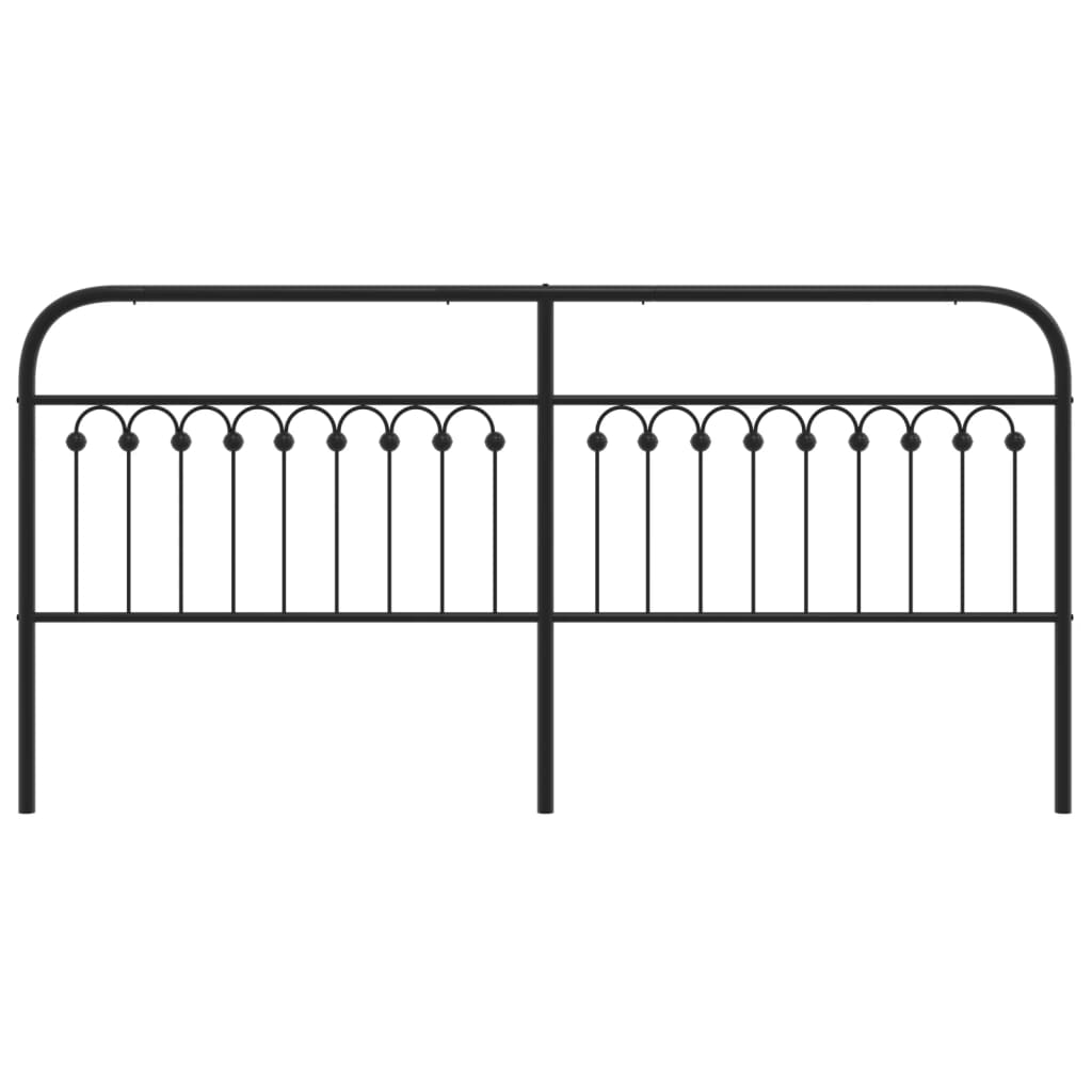 vidaXL Metal Replace Headboard Black 193 cm