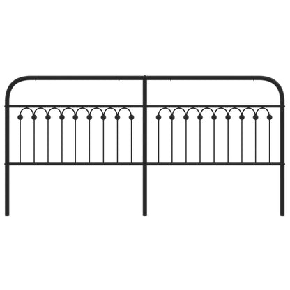 vidaXL Metal Replace Headboard Black 193 cm