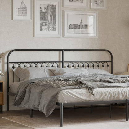 vidaXL Metal Replace Headboard Black 193 cm
