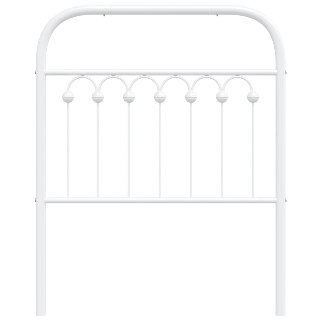 vidaXL Metal Replace Headboard White 75 cm