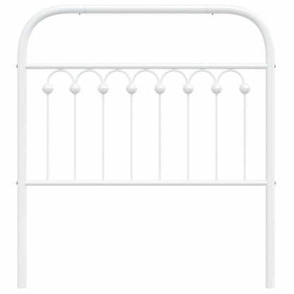vidaXL Metal Replace Headboard White 90 cm