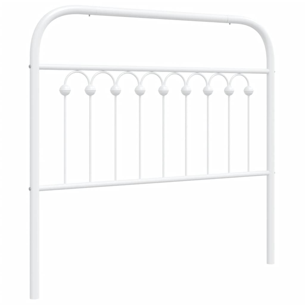 vidaXL Metal Replace Headboard White 100 cm