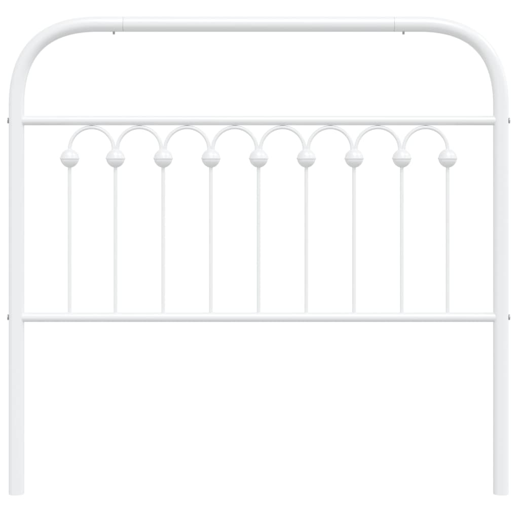 vidaXL Metal Replace Headboard White 100 cm