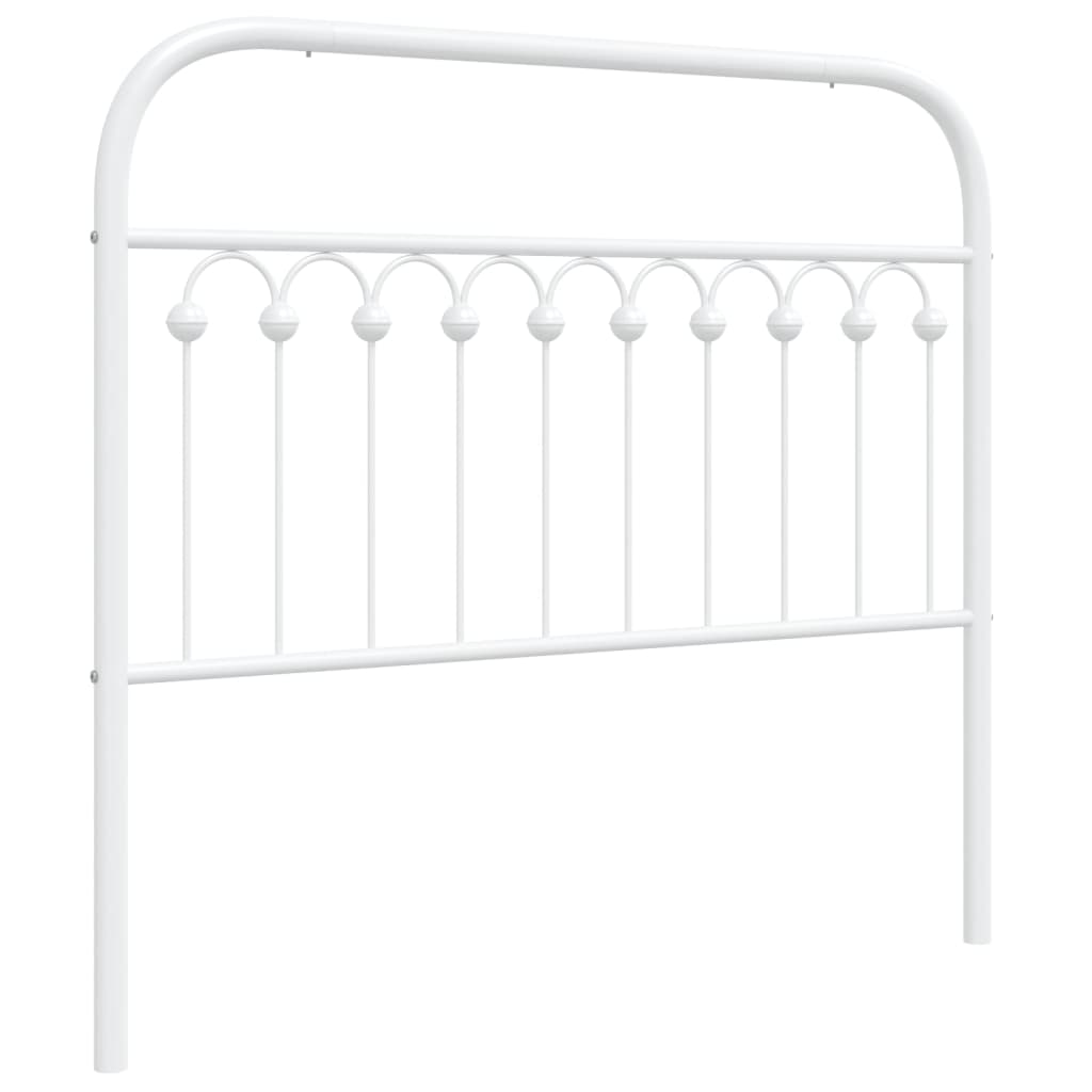 vidaXL Metal Replace Headboard White 107 cm