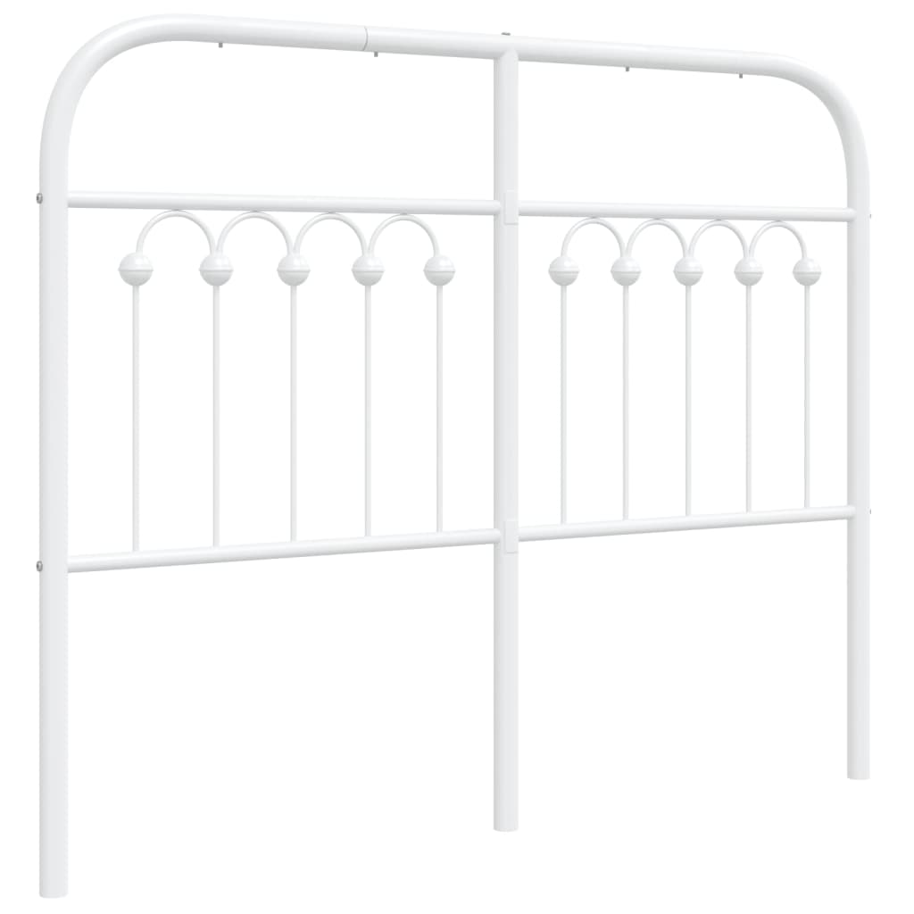 vidaXL Metal Replace Headboard White 120 cm