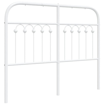 vidaXL Metal Replace Headboard White 120 cm