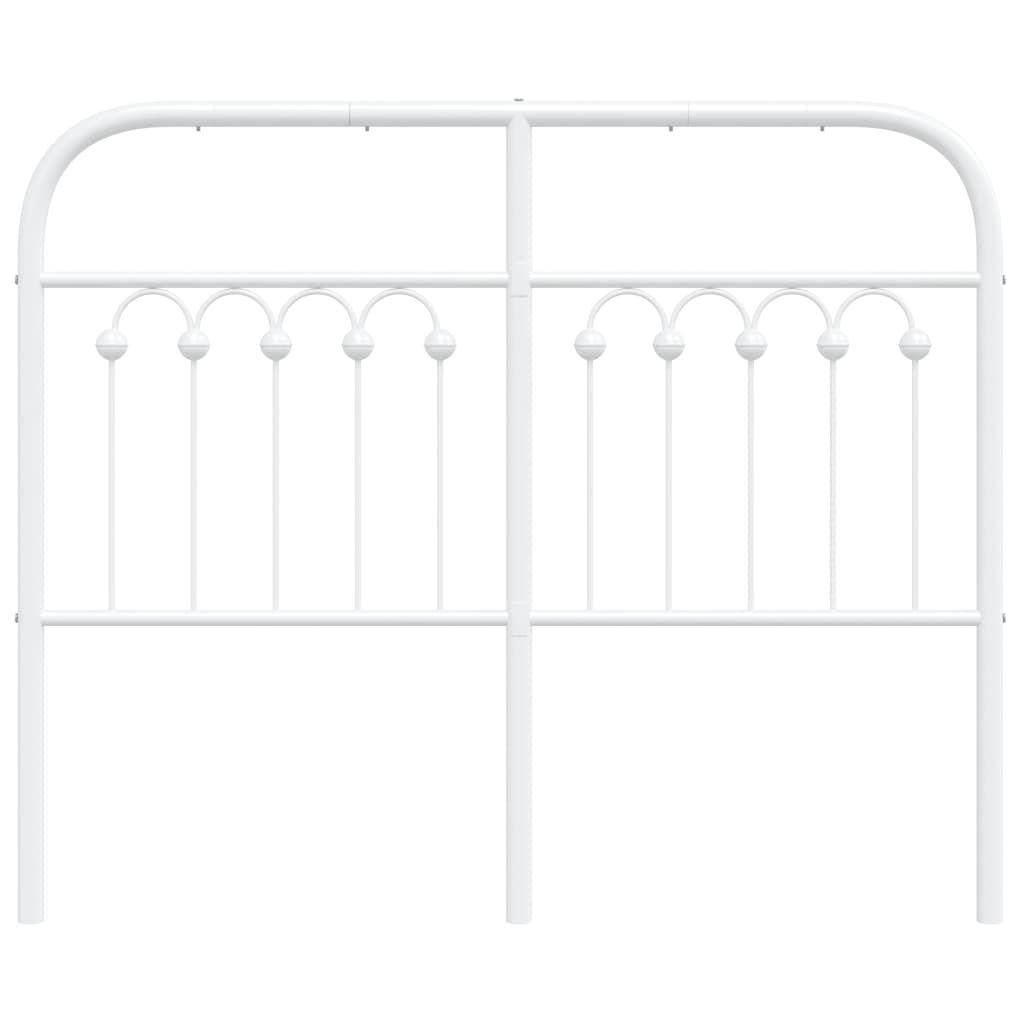 vidaXL Metal Replace Headboard White 120 cm