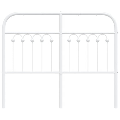 vidaXL Metal Replace Headboard White 120 cm