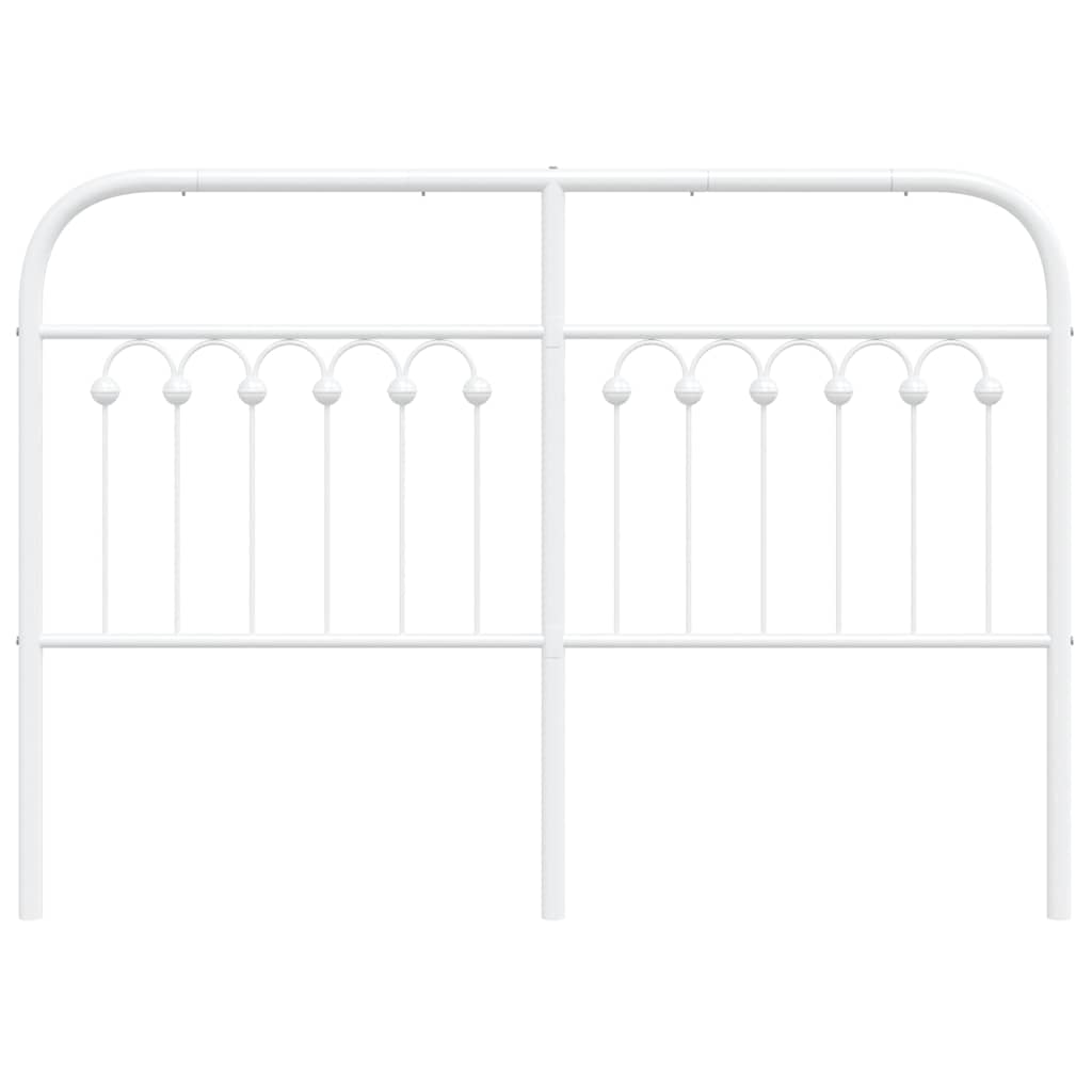 vidaXL Metal Replace Headboard White 135 cm