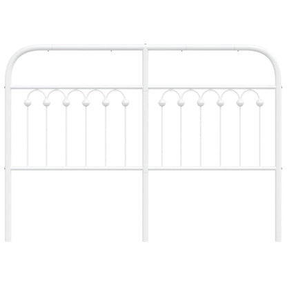 vidaXL Metal Replace Headboard White 135 cm