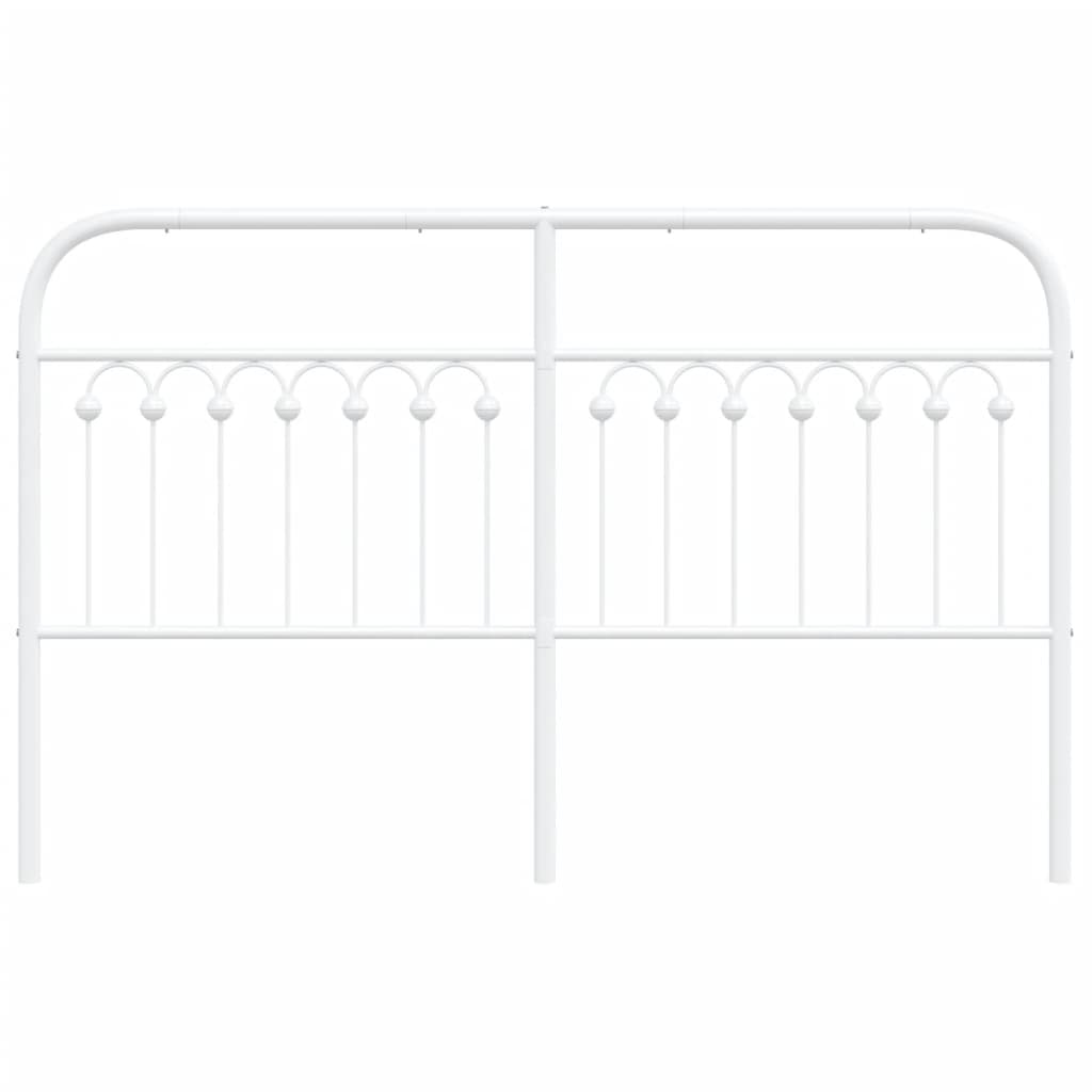 vidaXL Metal Replace Headboard White 150 cm