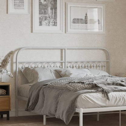 vidaXL Metal Replace Headboard White 150 cm
