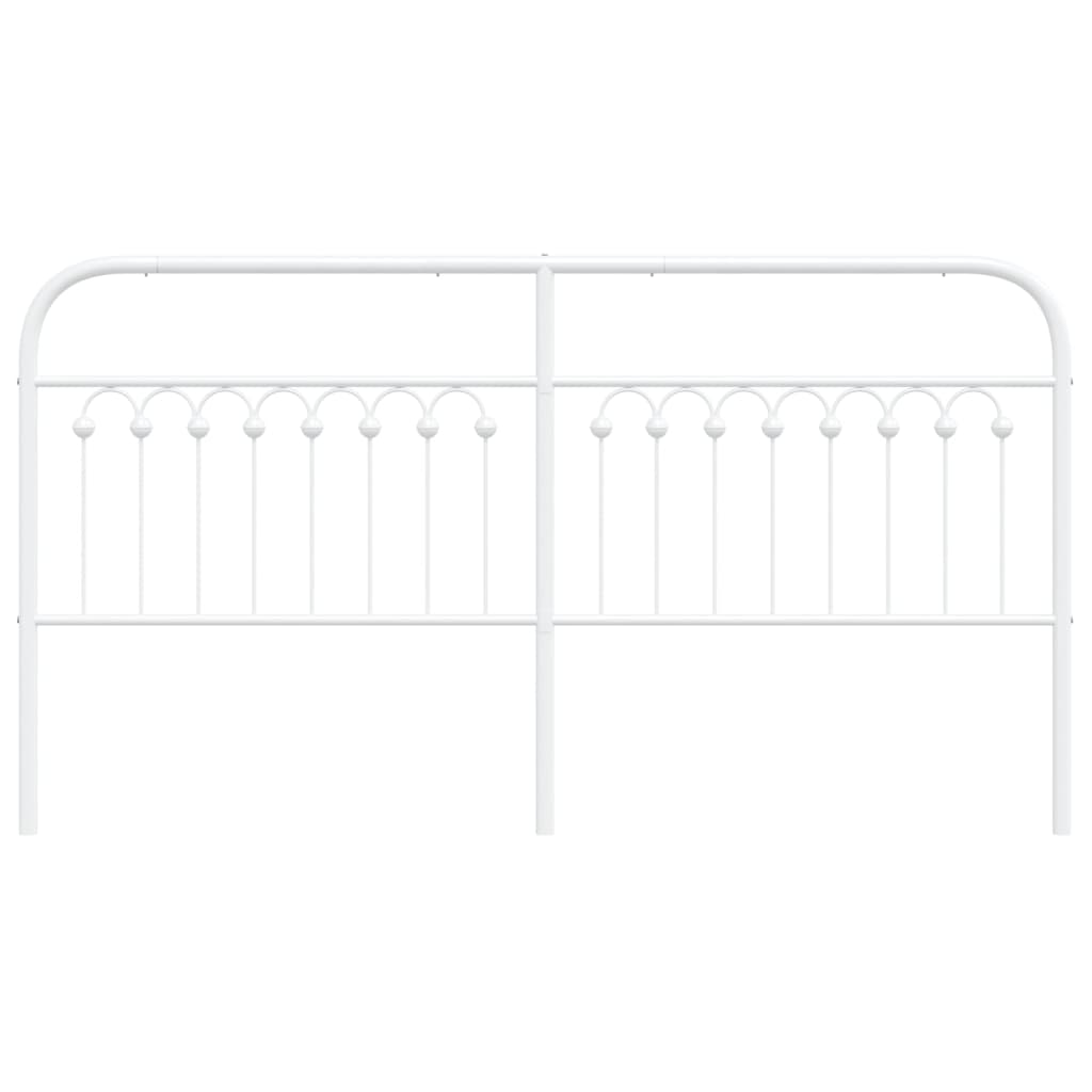 vidaXL Metal Replace Headboard White 180 cm